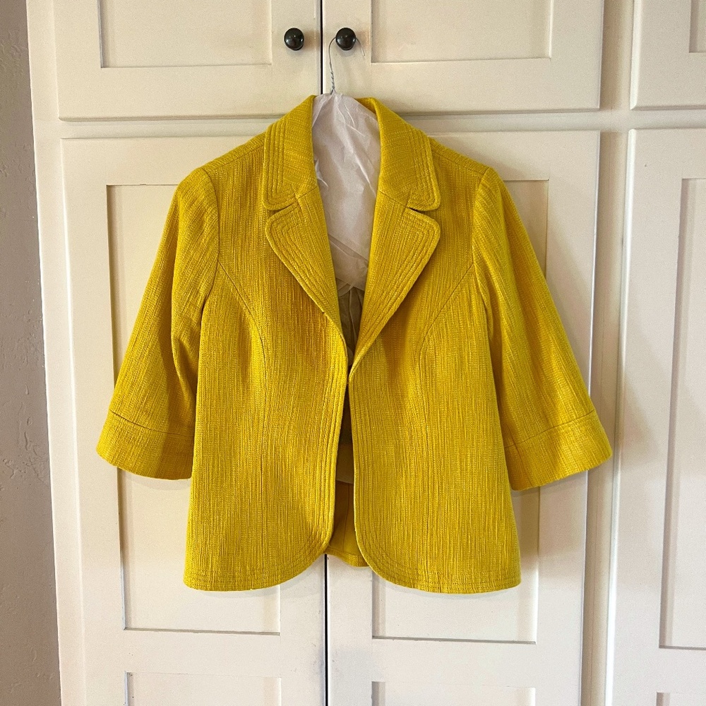 Boden Yellow Blazer, Size 6